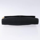 Christian Dior Trotter Canvas Chain Shoulder Bag Black Gold Auth 132040-5