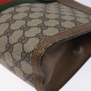 GUCCI GG Supreme Web Sherry Line Clutch Bag PVC Beige 001 014 2125 Auth 132048-10