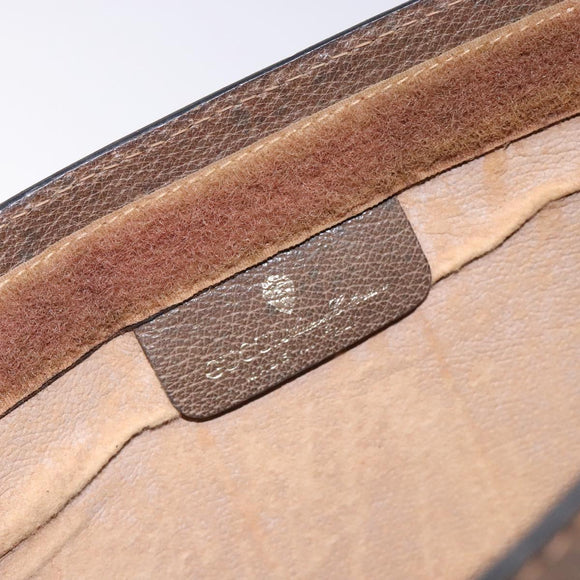 GUCCI GG Supreme Web Sherry Line Clutch Bag PVC Beige 001 014 2125 Auth 132048