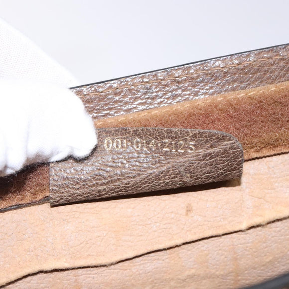 GUCCI GG Supreme Web Sherry Line Clutch Bag PVC Beige 001 014 2125 Auth 132048