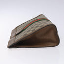 GUCCI GG Supreme Web Sherry Line Clutch Bag PVC Beige 001 014 2125 Auth 132048-5