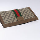 GUCCI GG Supreme Web Sherry Line Clutch Bag PVC Beige 001 014 2125 Auth 132048-6