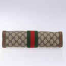 GUCCI GG Supreme Web Sherry Line Clutch Bag PVC Beige 001 014 2125 Auth 132048-7