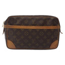 LOUIS VUITTON Monogram Compiegne 28 Clutch Bag M51845 LV Auth 132051-2