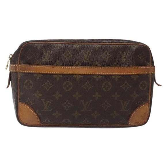 LOUIS VUITTON Monogram Compiegne 28 Clutch Bag M51845 LV Auth 132051
