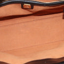 MCM Logogram Vicetos Hand Bag PVC Black Gold Auth 132056-11