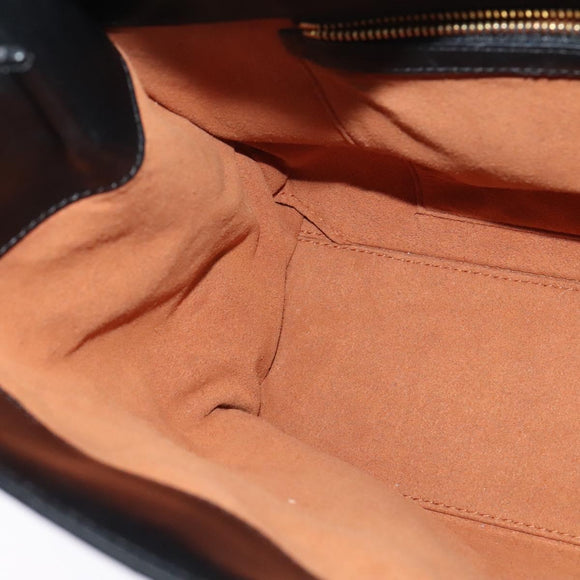 MCM Logogram Vicetos Hand Bag PVC Black Gold Auth 132056