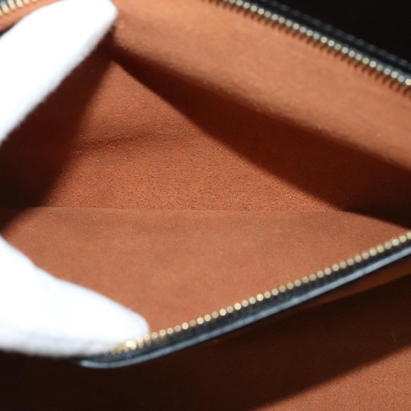 MCM Logogram Vicetos Hand Bag PVC Black Gold Auth 132056