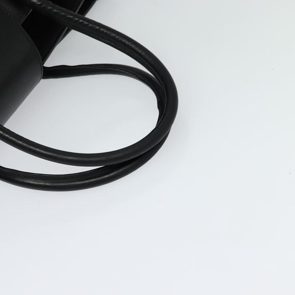 MCM Logogram Vicetos Hand Bag PVC Black Gold Auth 132056