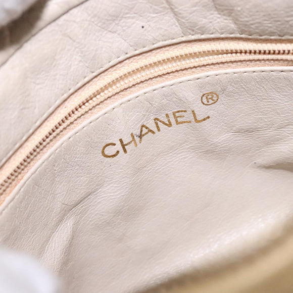 CHANEL Matelasse COCO Mark Chain Shoulder Bag Lamb Skin Gold CC Auth 132059