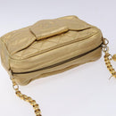 CHANEL Matelasse COCO Mark Chain Shoulder Bag Lamb Skin Gold CC Auth 132059-6