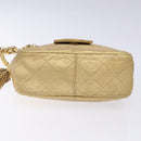 CHANEL Matelasse COCO Mark Chain Shoulder Bag Lamb Skin Gold CC Auth 132059-5