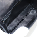 CHANEL Matelasse Shoulder Bag Lamb Skin Black Gold CC Auth 132061V-11