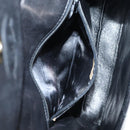 CHANEL Matelasse Shoulder Bag Lamb Skin Black Gold CC Auth 132061V-22