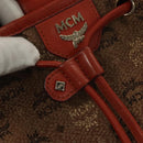 MCM Logogram Vicetos Shoulder Bag Canvas 2way Brown Gold Auth 132068-18