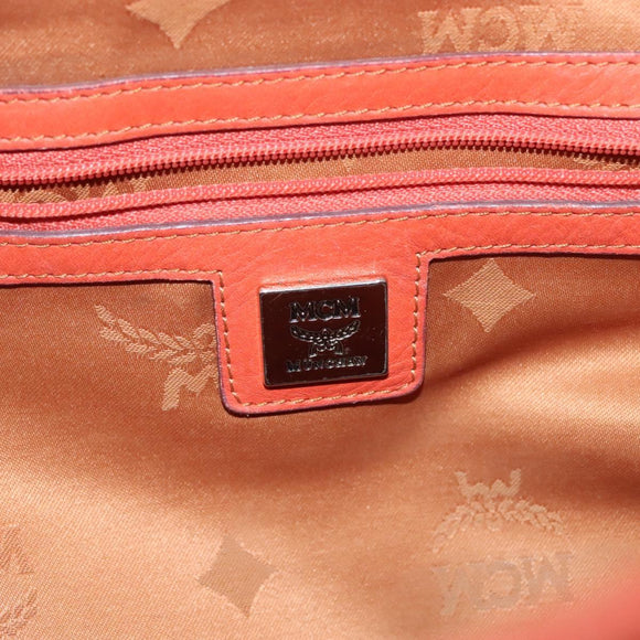 MCM Logogram Vicetos Shoulder Bag Canvas 2way Brown Gold Auth 132068