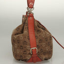MCM Logogram Vicetos Shoulder Bag Canvas 2way Brown Gold Auth 132068-4