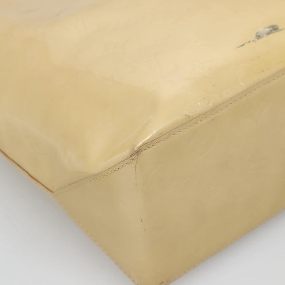 LOUIS VUITTON Monogram Vernis Reade MM Hand Bag Beige M91141 LV Auth 132069