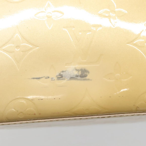 LOUIS VUITTON Monogram Vernis Reade MM Hand Bag Beige M91141 LV Auth 132069