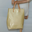 LOUIS VUITTON Monogram Vernis Reade MM Hand Bag Beige M91141 LV Auth 132069-21