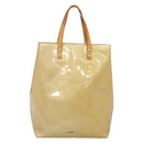 LOUIS VUITTON Monogram Vernis Reade MM Hand Bag Beige M91141 LV Auth 132069-2