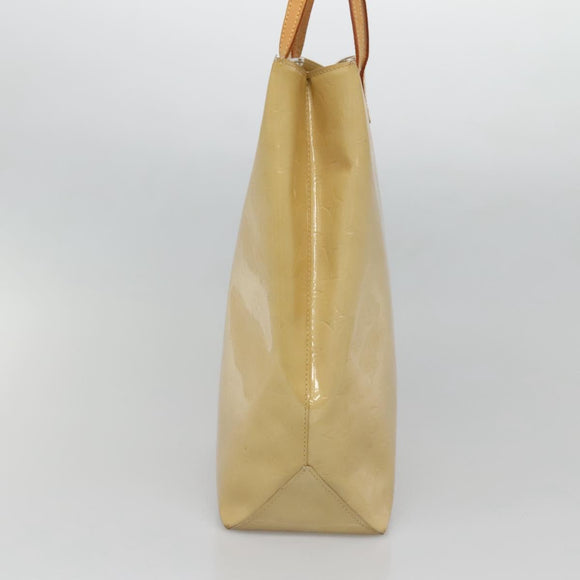 LOUIS VUITTON Monogram Vernis Reade MM Hand Bag Beige M91141 LV Auth 132069