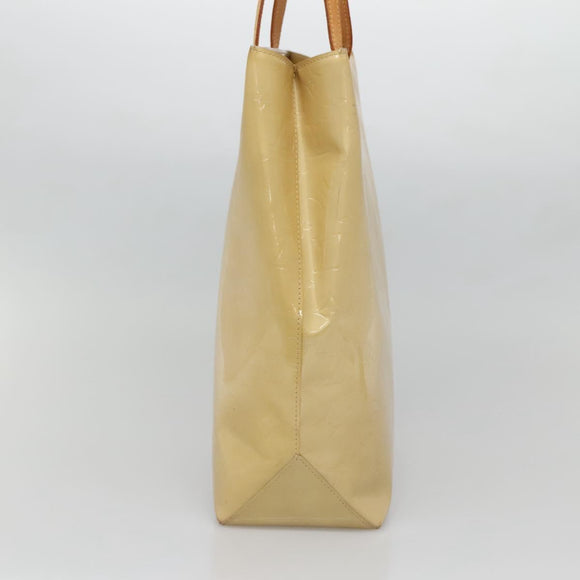 LOUIS VUITTON Monogram Vernis Reade MM Hand Bag Beige M91141 LV Auth 132069