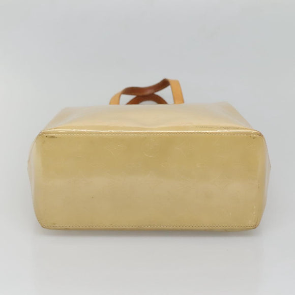 LOUIS VUITTON Monogram Vernis Reade MM Hand Bag Beige M91141 LV Auth 132069