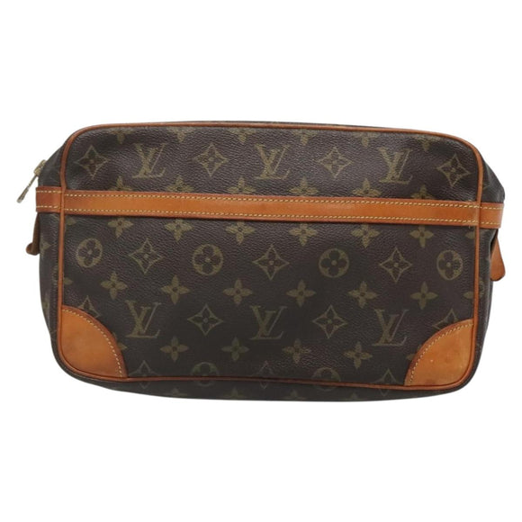 LOUIS VUITTON Monogram Compiegne 28 Clutch Bag M51845 LV Auth 132072