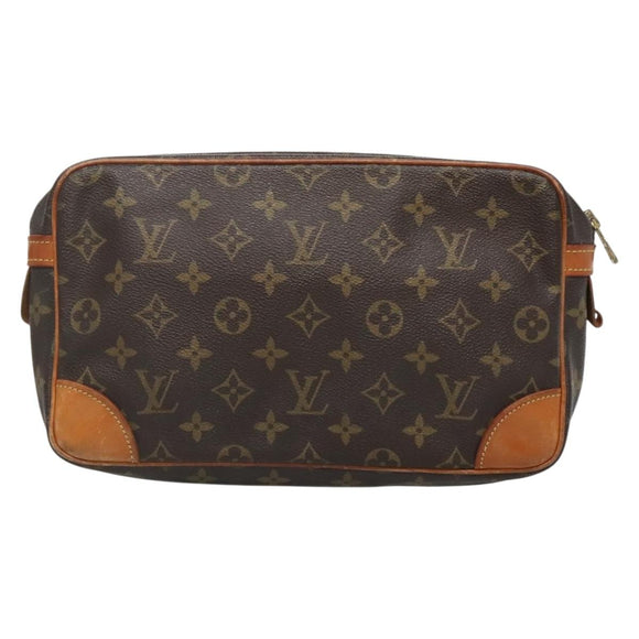 LOUIS VUITTON Monogram Compiegne 28 Clutch Bag M51845 LV Auth 132072