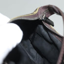 FENDI Zucca Canvas Accessory Pouch Black Brown Auth 132073-19