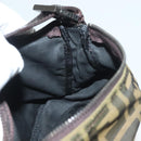 FENDI Zucca Canvas Accessory Pouch Black Brown Auth 132073-20