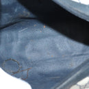 GUCCI GG Supreme Sherry Line Hand Bag PVC Navy Gold Red Auth 132074-11