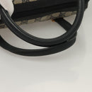 GUCCI GG Supreme Sherry Line Hand Bag PVC Navy Gold Red Auth 132074-7