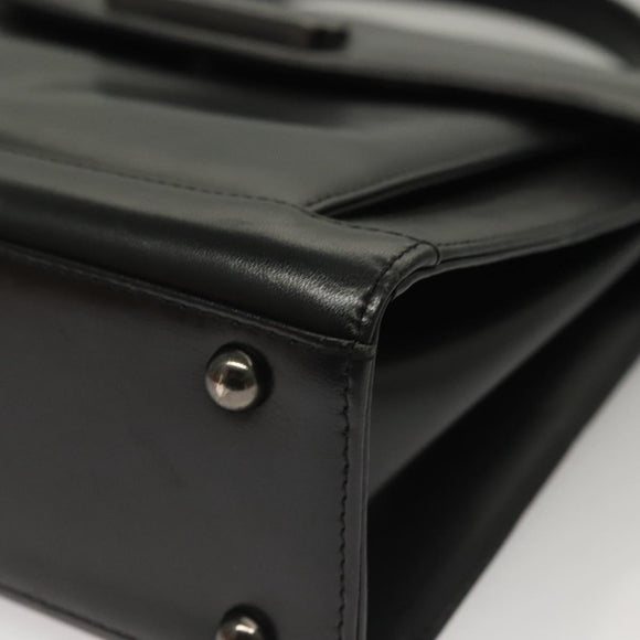 GIVENCHY Hand Bag Leather Black Auth 132077