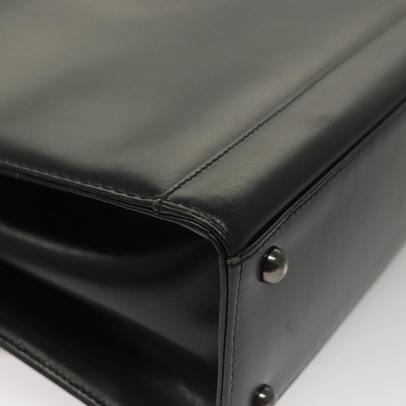 GIVENCHY Hand Bag Leather Black Auth 132077