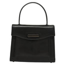 GIVENCHY Hand Bag Leather Black Auth 132077-2