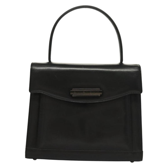 GIVENCHY Hand Bag Leather Black Auth 132077