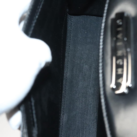 GIVENCHY Hand Bag Leather Black Auth 132077