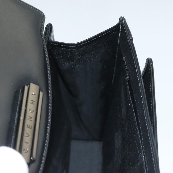 GIVENCHY Hand Bag Leather Black Auth 132077