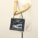 GIVENCHY Hand Bag Leather Black Auth 132077-26