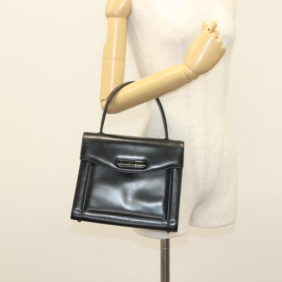 GIVENCHY Hand Bag Leather Black Auth 132077