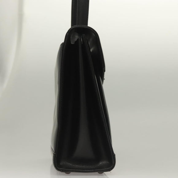 GIVENCHY Hand Bag Leather Black Auth 132077