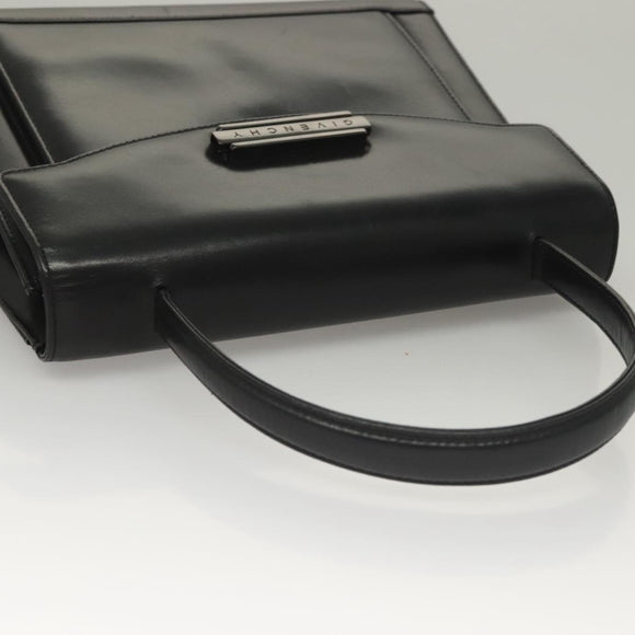 GIVENCHY Hand Bag Leather Black Auth 132077