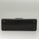 GIVENCHY Hand Bag Leather Black Auth 132077-9