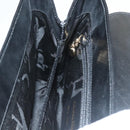 Salvatore Ferragamo Gancini Hand Bag Leather Black Gold Auth 132079-19