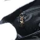 Salvatore Ferragamo Gancini Hand Bag Leather Black Gold Auth 132079-23