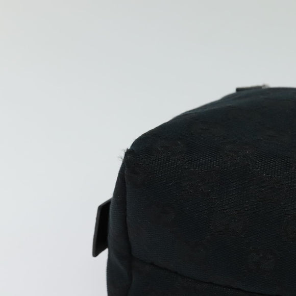 GUCCI GG Canvas Hand Bag Black 124542 Auth 132081