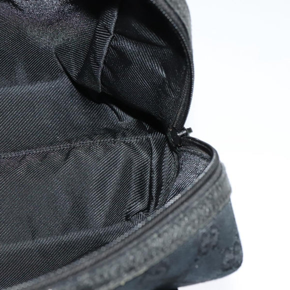 GUCCI GG Canvas Hand Bag Black 124542 Auth 132081