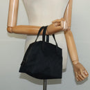 GUCCI GG Canvas Hand Bag Black 124542 Auth 132081-19